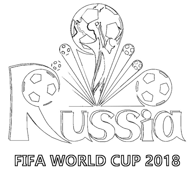 Copa Mundial de la FIFA Rusia 2018 para colorir