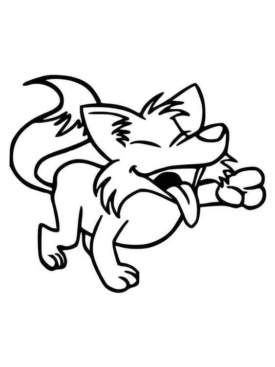 Dibujos de Coyote muy básico para colorear