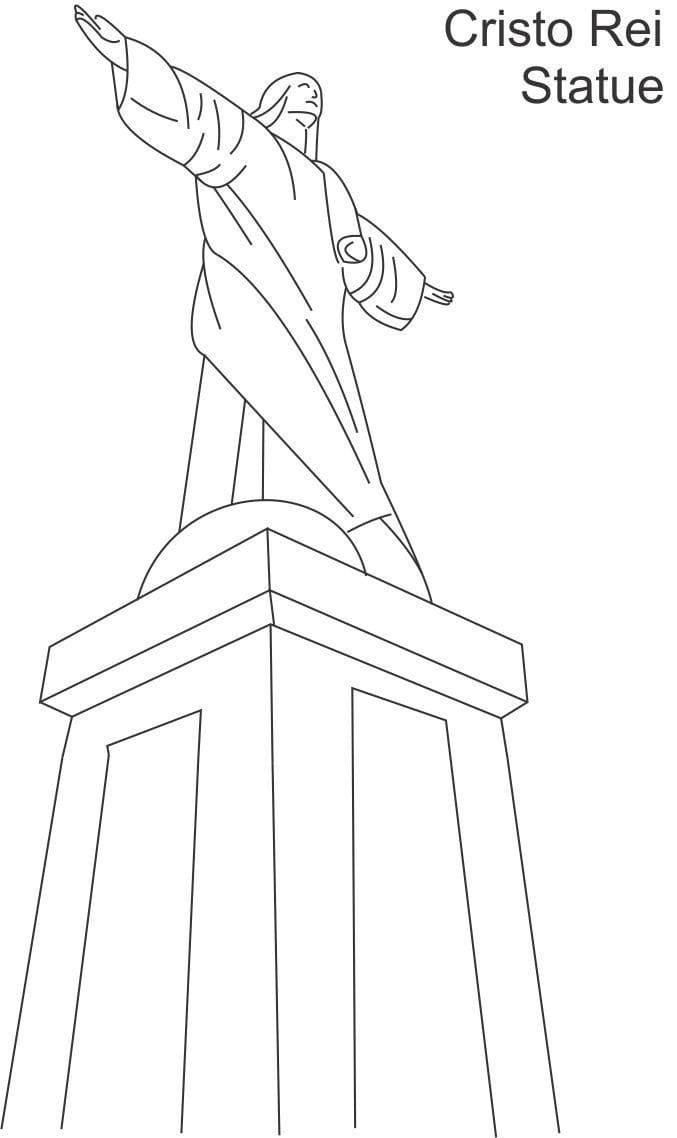 Dibujos de Cristo Rey Statue para colorear