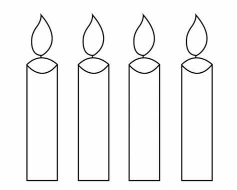 Dibujos de Cuatro velas para colorear