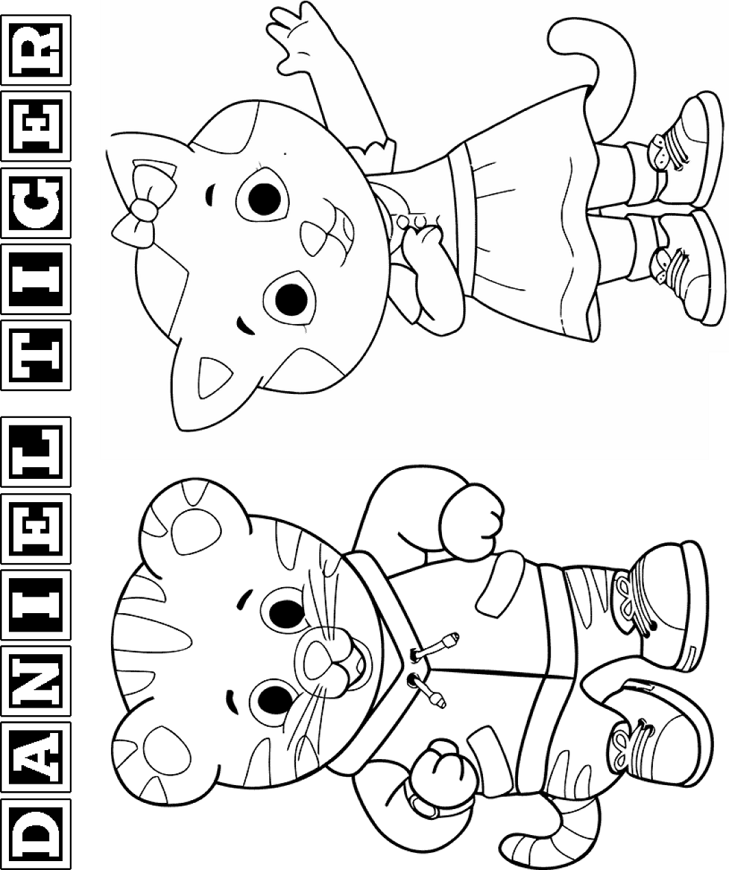 Daniel Y Katerina Kittycat para colorir