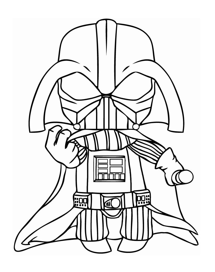 Darth Vader Chibi para colorir