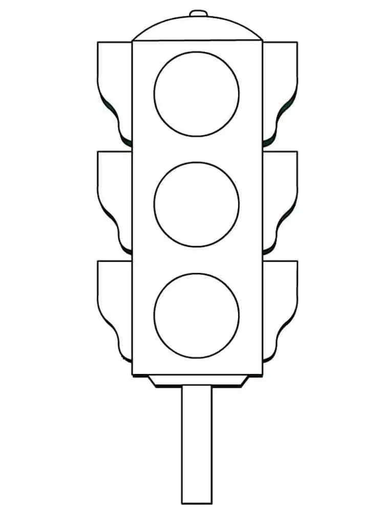 Dibujos de Del semáforo al color para colorear