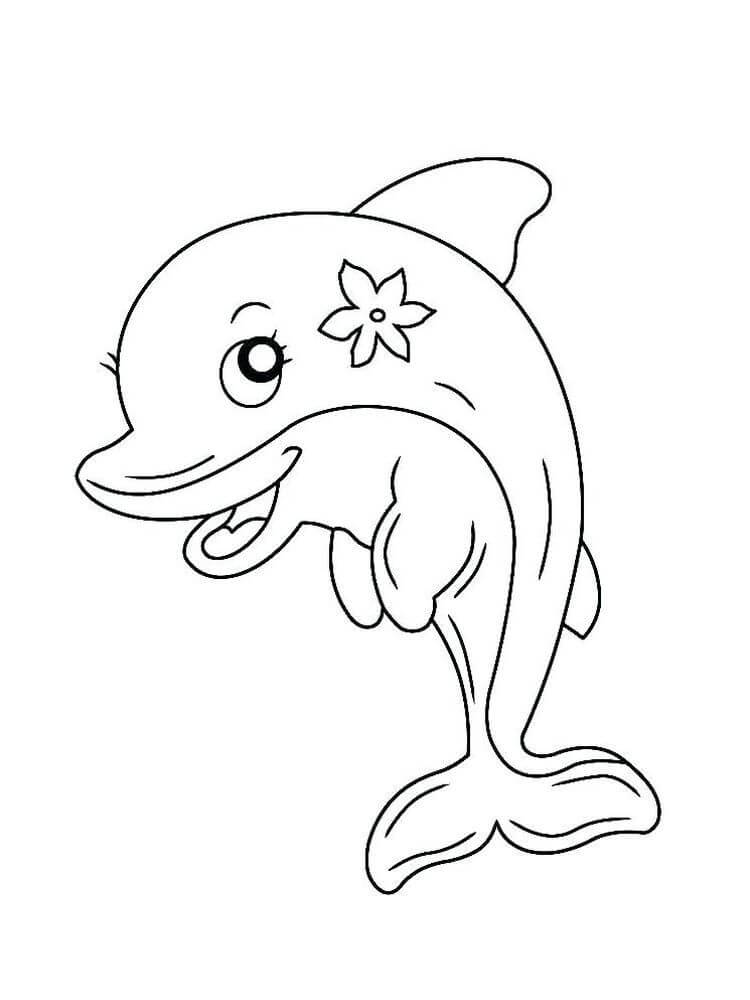 Delfín Divertido para colorir