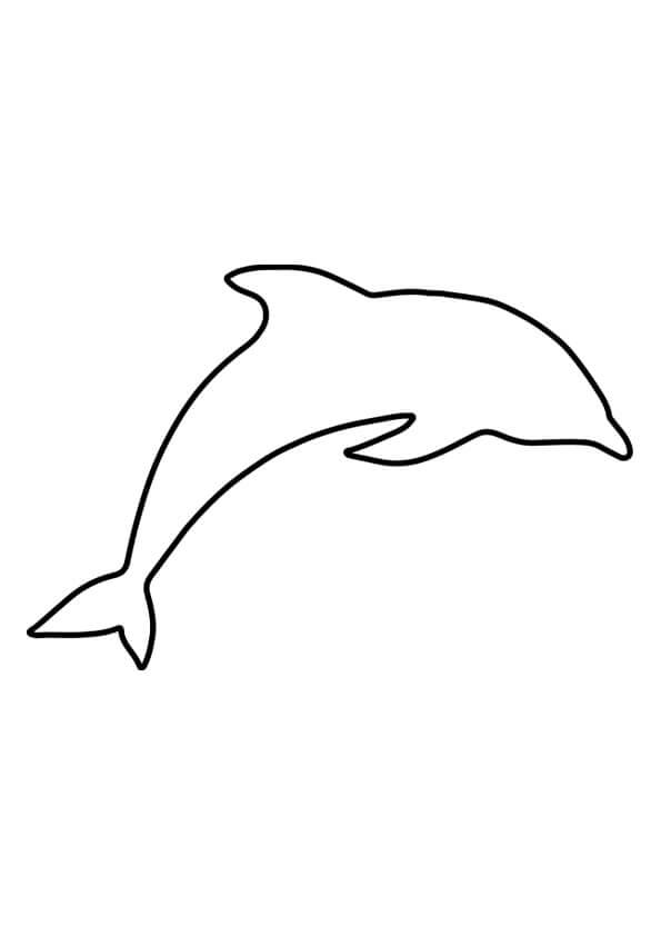 Dibujos de Delfín Fácil para colorear