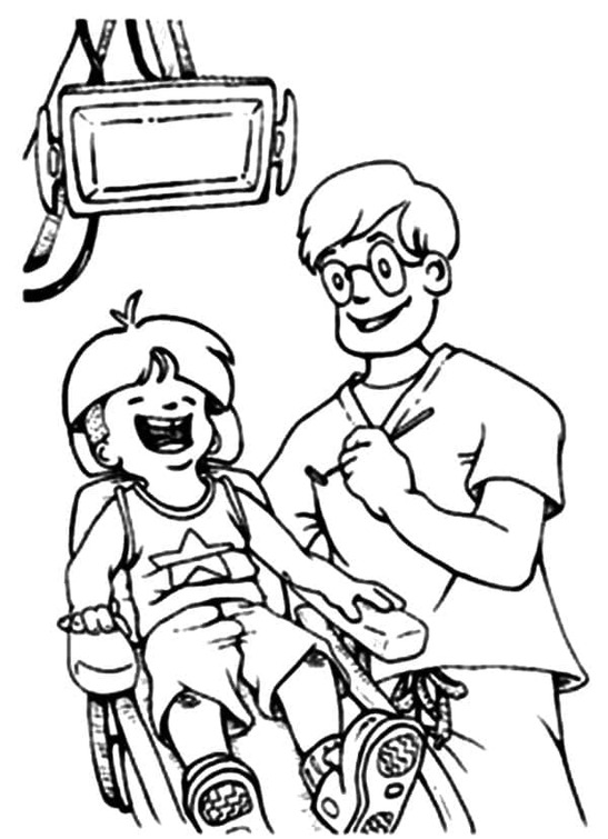 Dibujos de Dentista básico gratuito para colorear