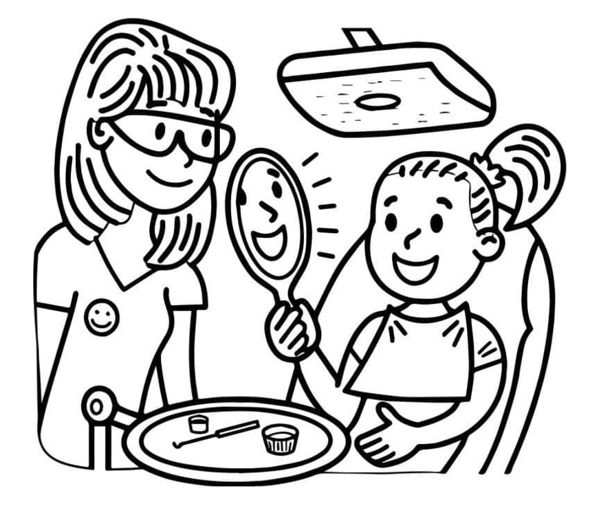 Dibujos de Dentista gratis para niños para colorear