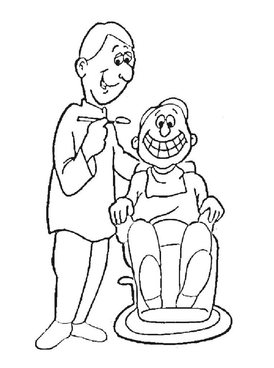 Dibujos de Dentista para niños para colorear