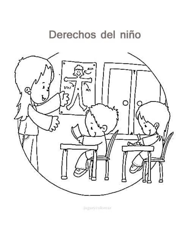 Dibujos de Derechos de los Niños 1 para colorear