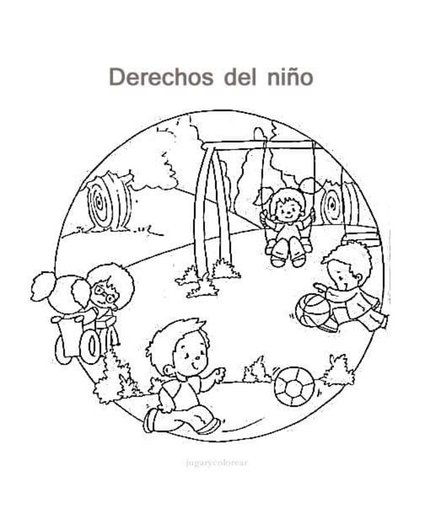 Dibujos de Derechos de los Niños 3 para colorear