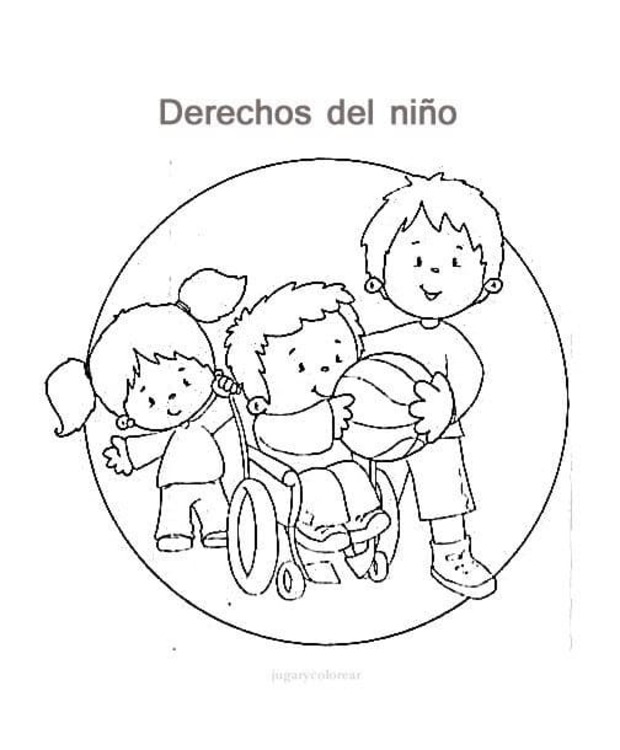 Dibujos de Derechos de los Niños 4 para colorear