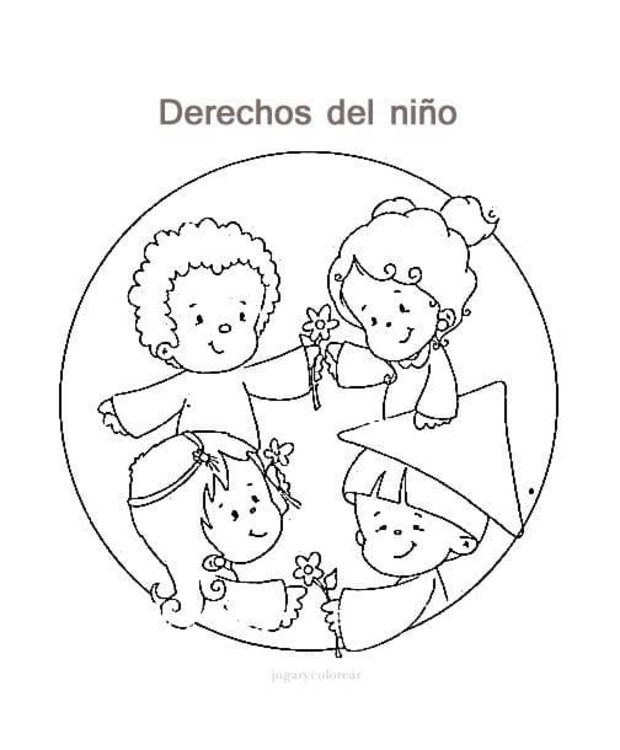 Dibujos de Derechos de los niños imprimible para colorear