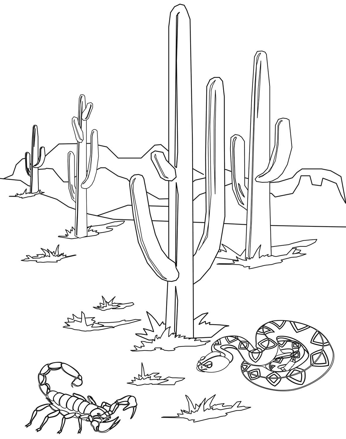 Dibujos de Desierto 4 para colorear