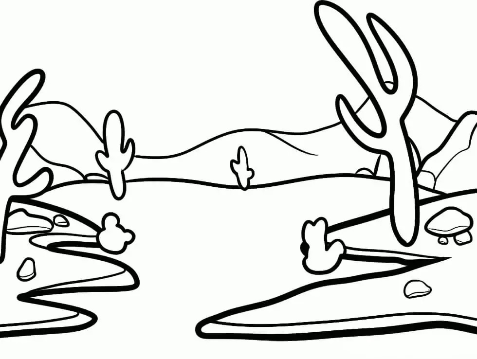 Dibujos de Desierto gratis para colorear