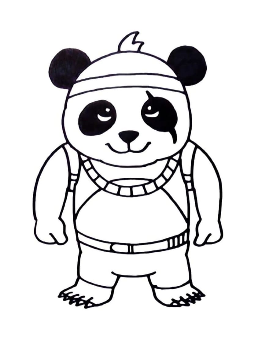 Dibujos de Detective Panda de Free Fire para colorear