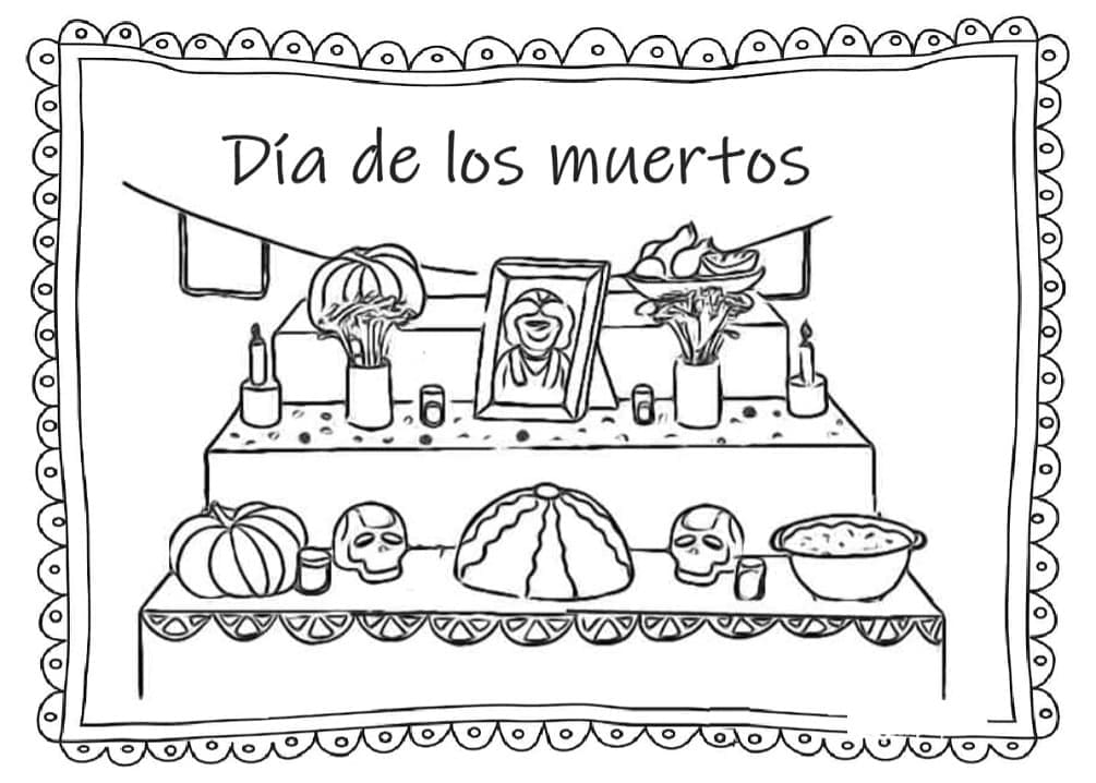 Dibujos de Día de Los Muertos gratis para colorear