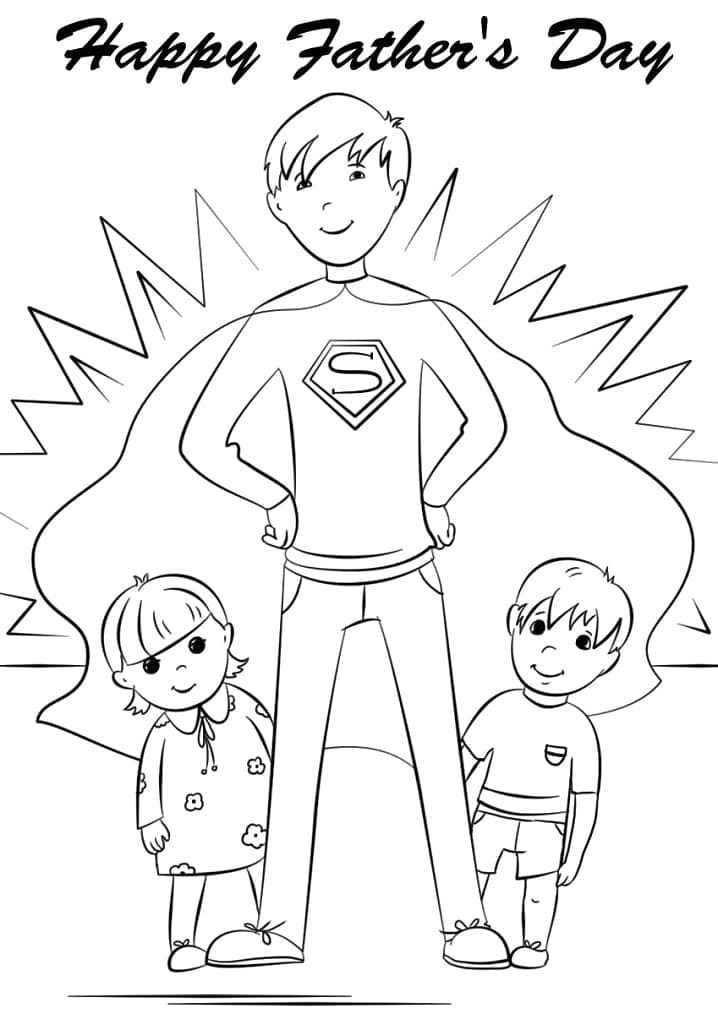 Dibujos de Día del Padre Imprimible para niños para colorear