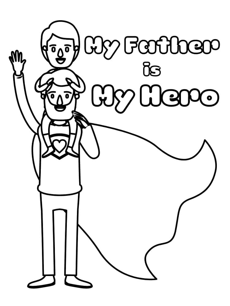 Dibujos de Día del Padre para niños para colorear