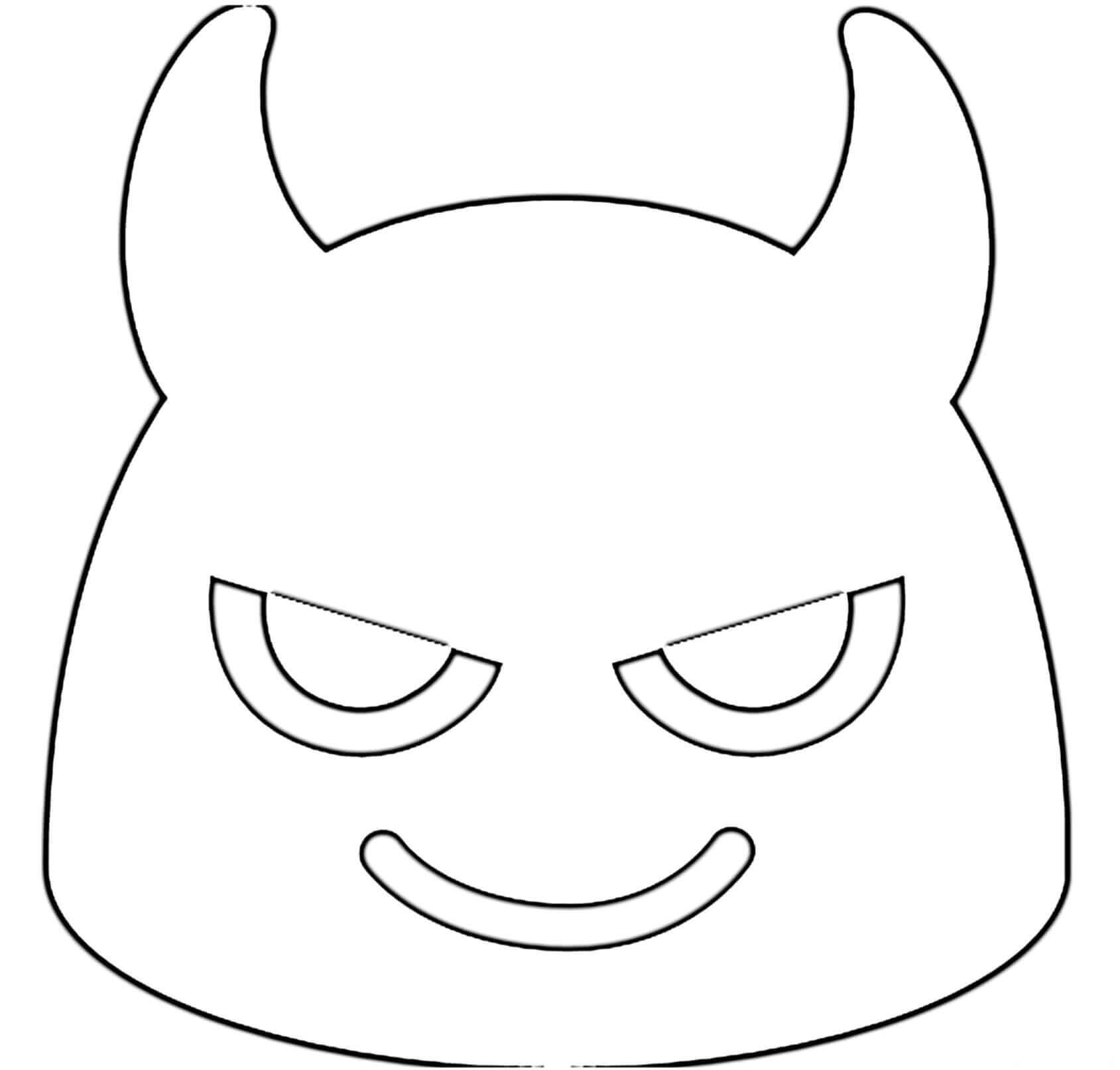 Dibujos de Diablo Emoji para colorear
