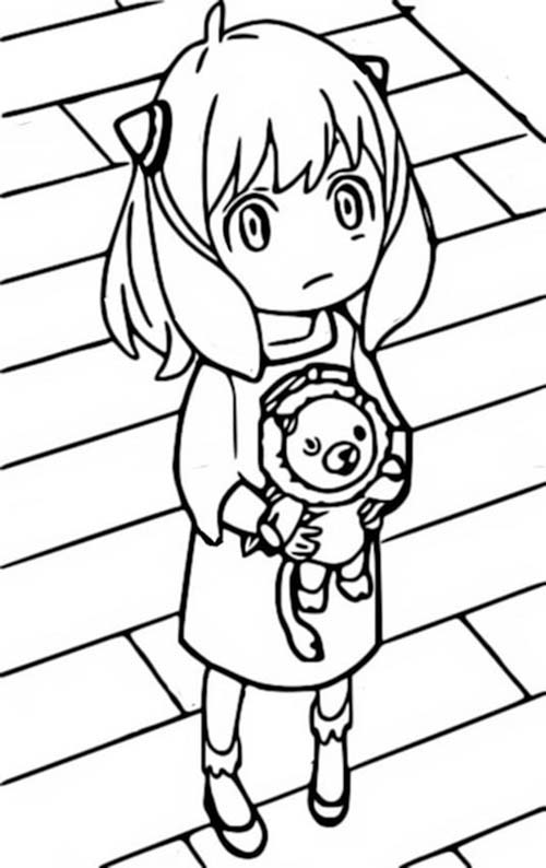 Dibujos de Dibuja a Anya Forger de Spy x Family para colorear
