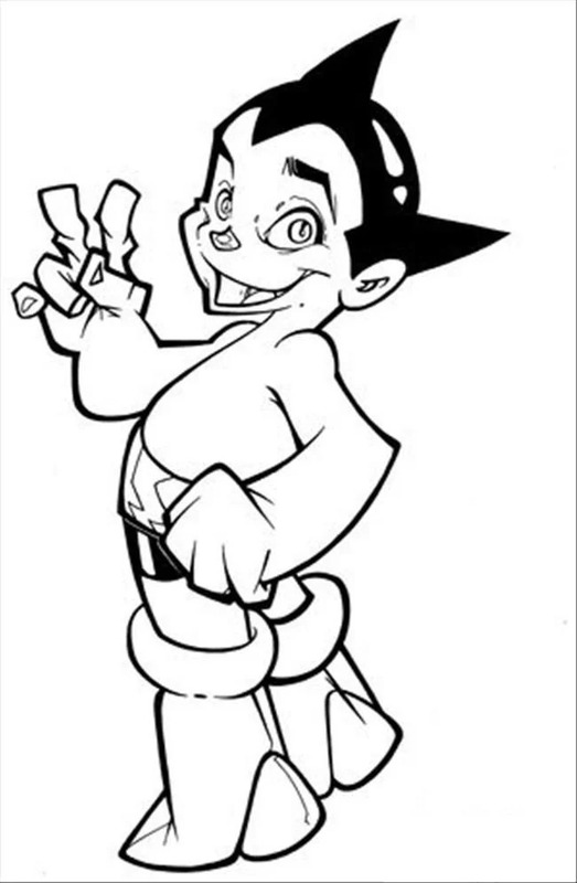 Dibujos de Dibuja a Astro Boy divertido para colorear