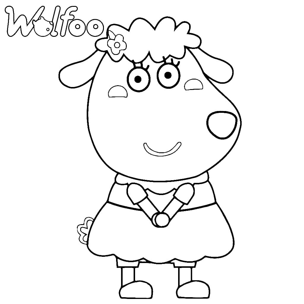 Dibujos de Dibuja a Dolly de Wolfoo para colorear