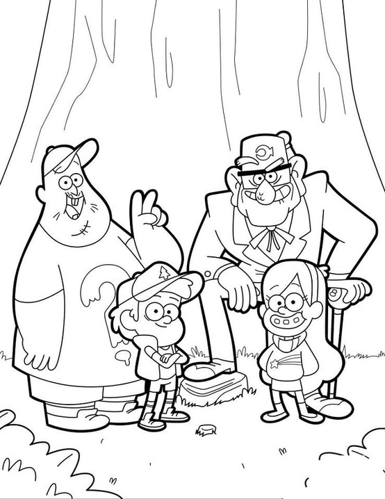 Dibujos de Dibuja a Gravity Falls gratis para colorear