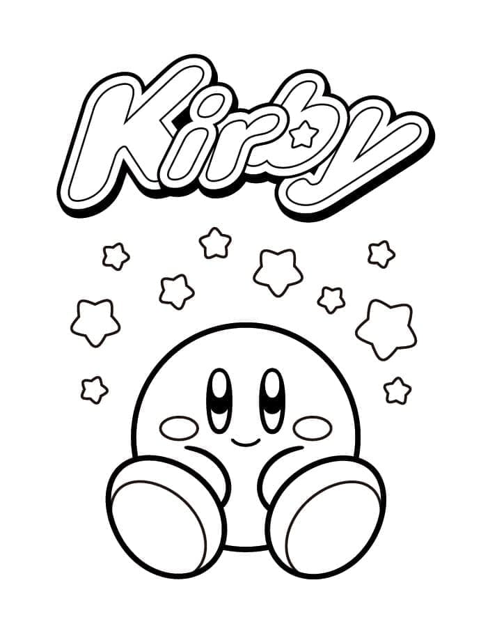 Dibujos de Dibuja a Kirby gratis para imprimir para colorear