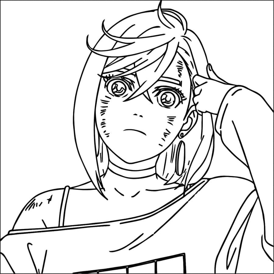 Dibujos de Dibuja a la bonita Momo Ayase para colorear