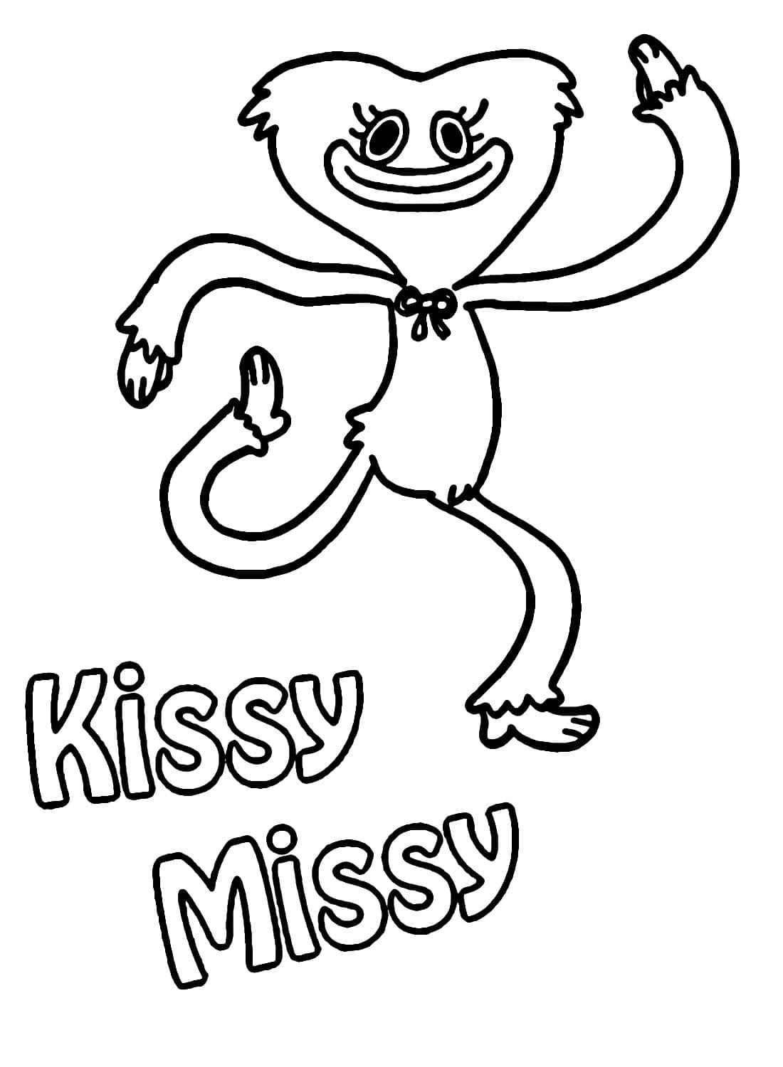 Dibujos de Dibuja a la divertida Missy Kissy para colorear