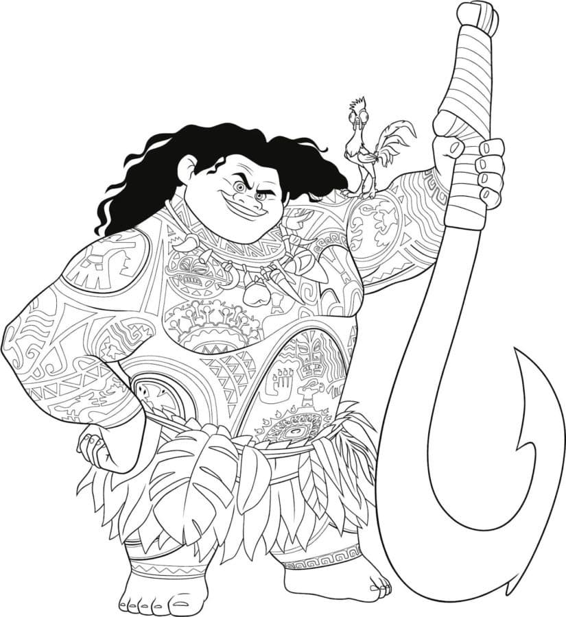 Dibujos de Dibuja a Moana gratis para colorear