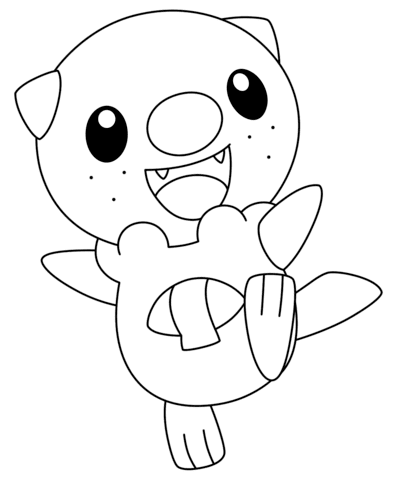 Dibujos de Dibuja a Oshawott sonriendo para colorear