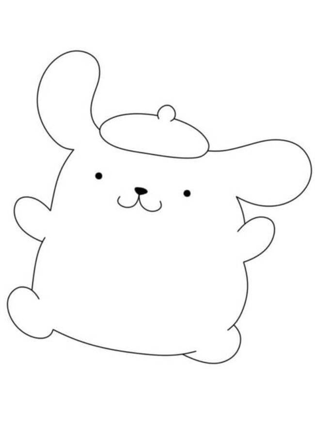 Dibujos de Dibuja a Pompompurin feliz para colorear