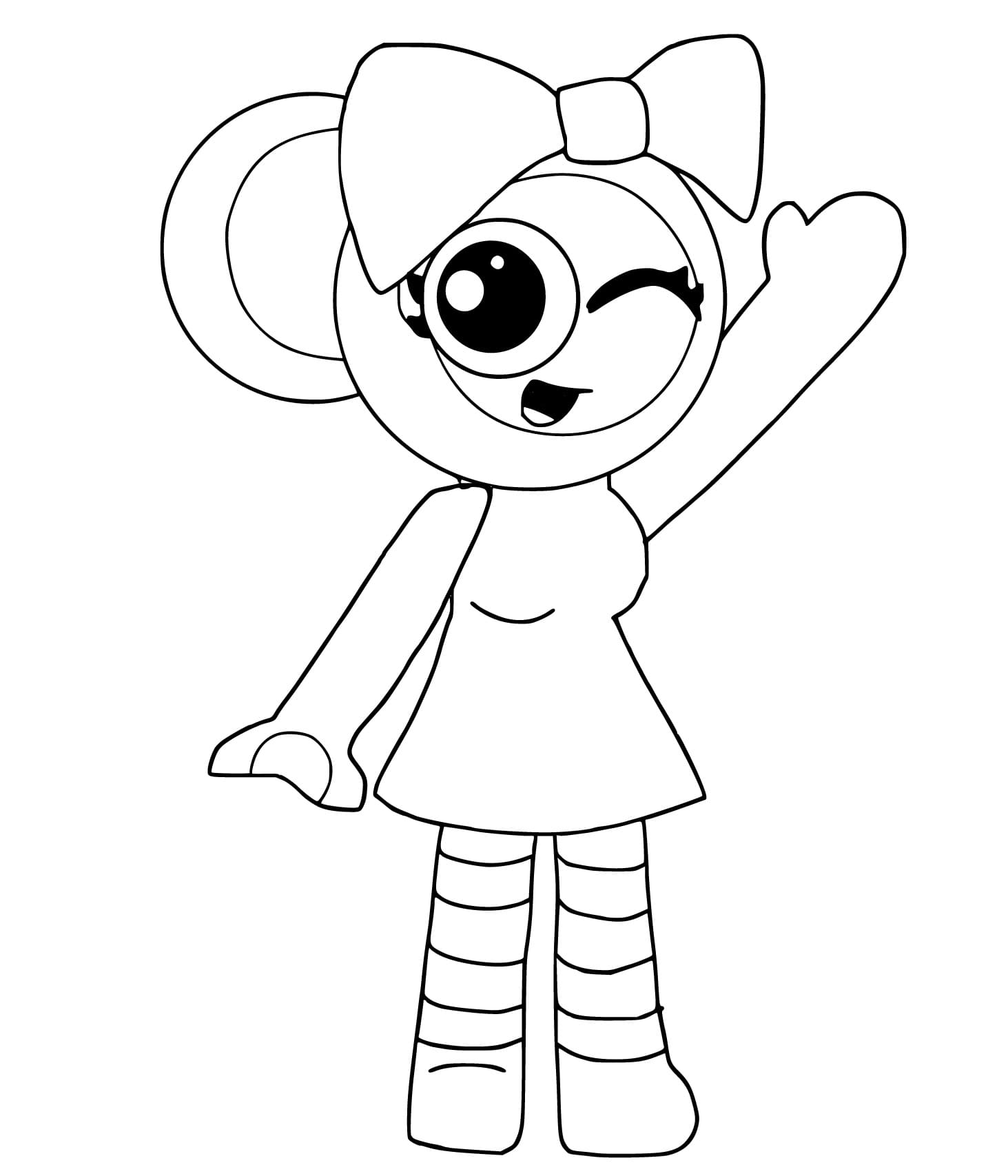 Dibujos de Dibuja a Poppy en Dandy's World Roblox para colorear