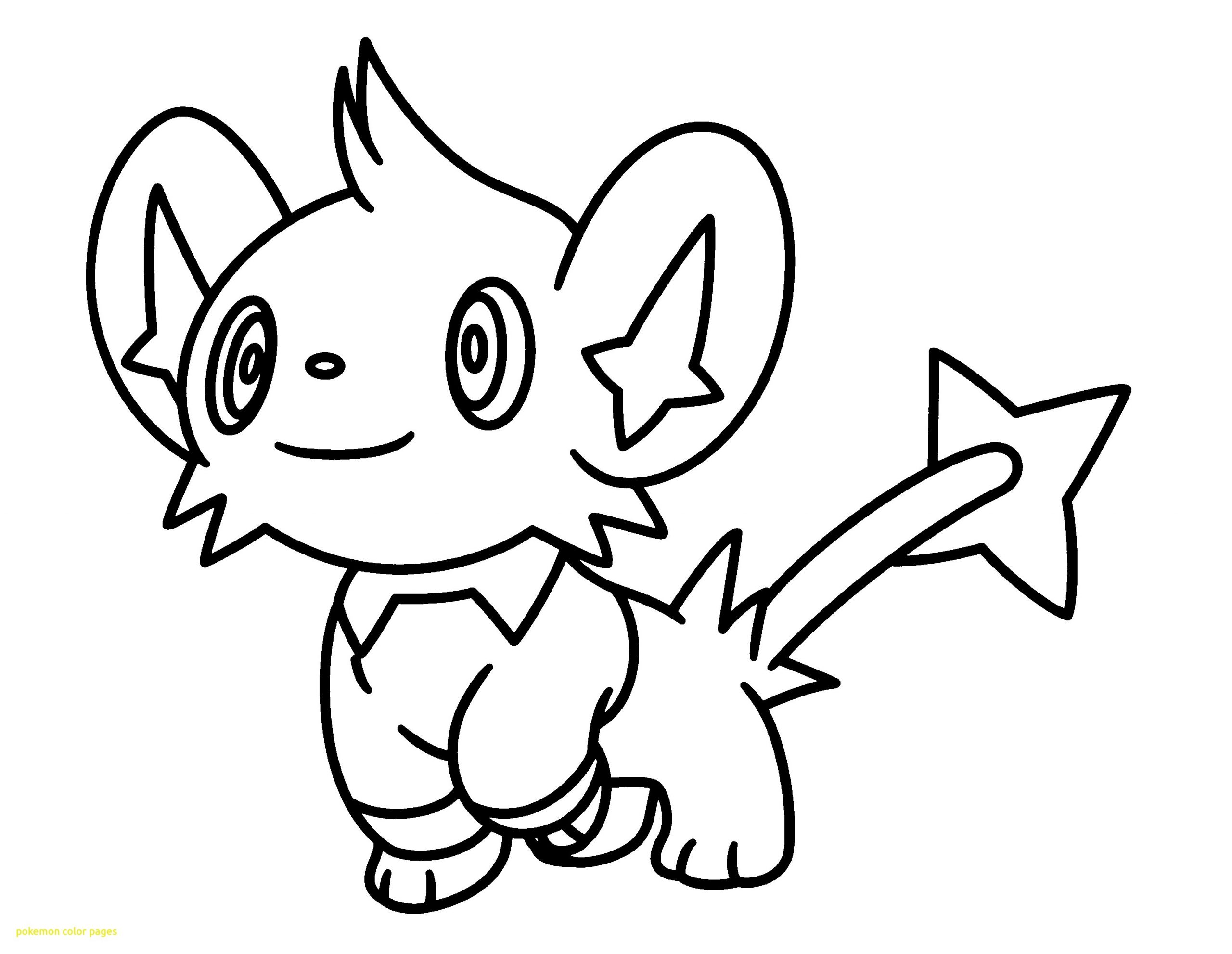 Dibujos de Dibuja a Shinx sonriendo para colorear