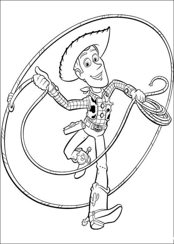 Dibujos de Dibuja a Woody de Toy Story de Disney para colorear