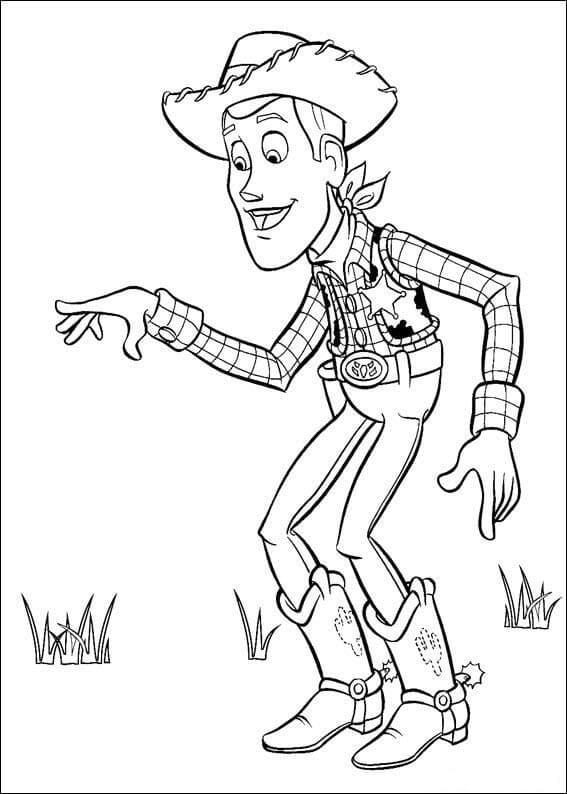 Dibujos de Dibuja a Woody de Toy Story para colorear