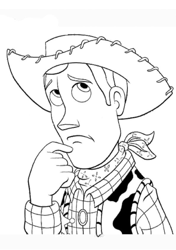 Dibujos de Dibuja a Woody Disney Toy Story gratis para colorear