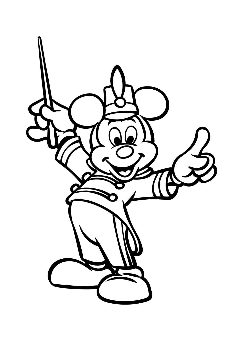 Dibuja al gran Mickey Mouse para colorir