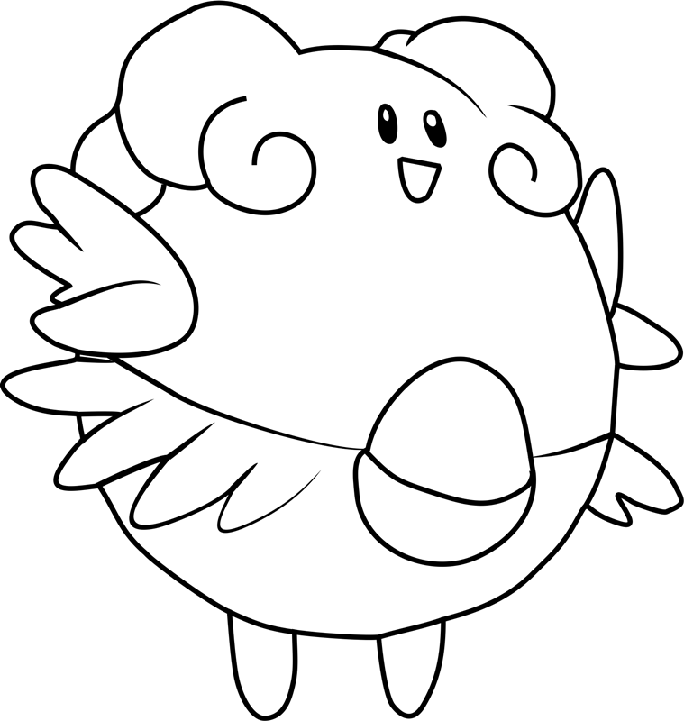 Dibujos de Dibuja al lindo Pokémon Blissey para colorear