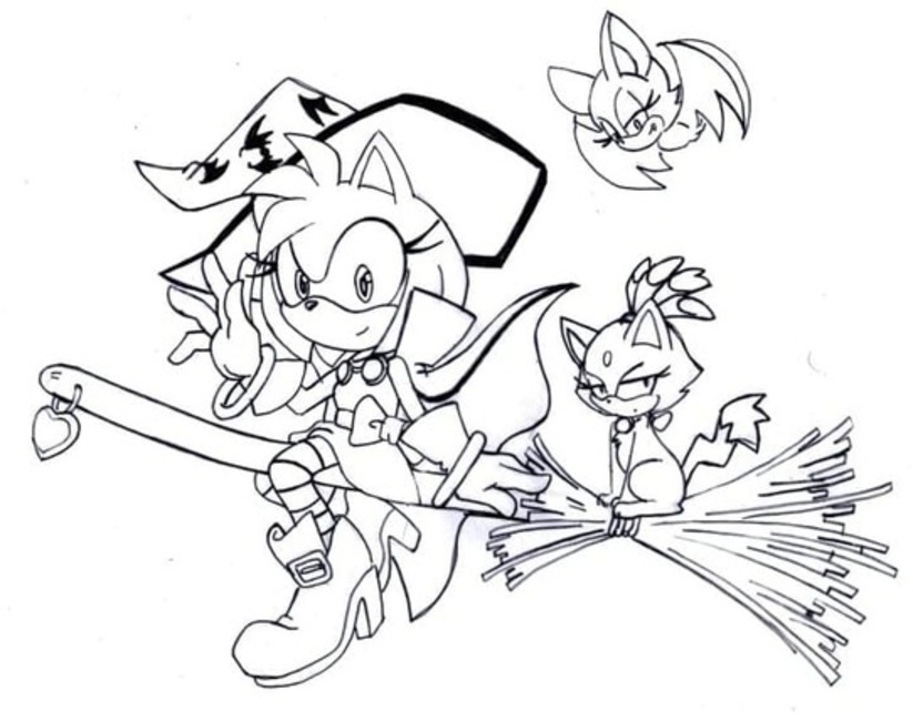 Dibujos de Dibuja Amy Rose 2 para colorear