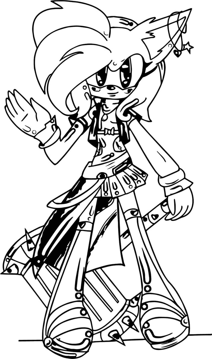Dibujos de Dibuja Amy Rose 8 para colorear