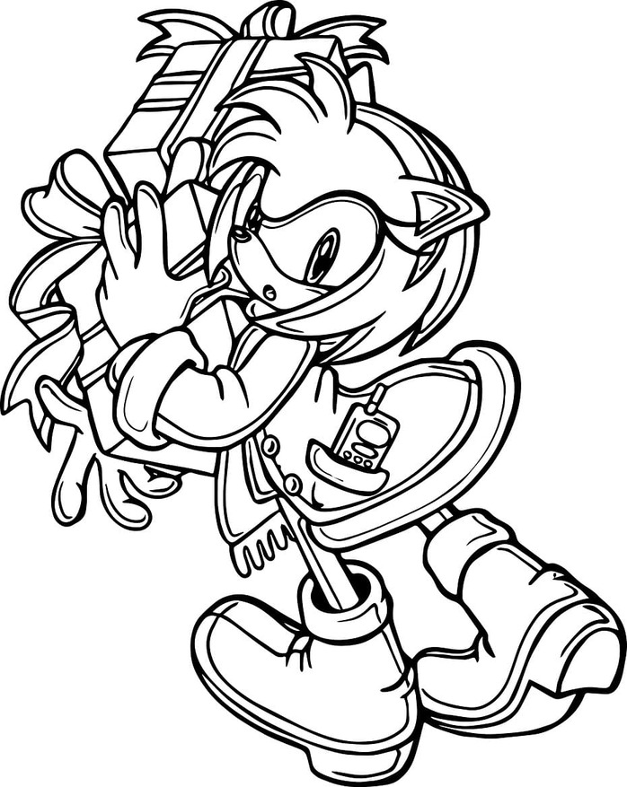 Dibujos de Dibuja Amy Rose 9 para colorear
