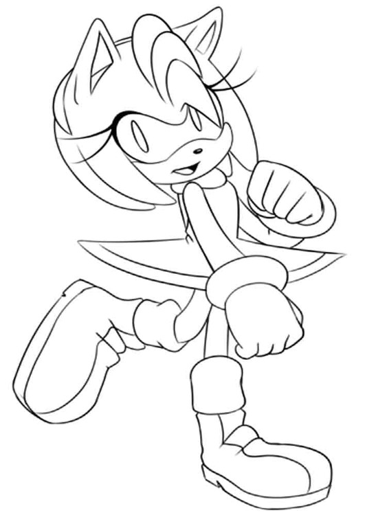 Dibujos de Dibuja Amy Rose imprimir para colorear