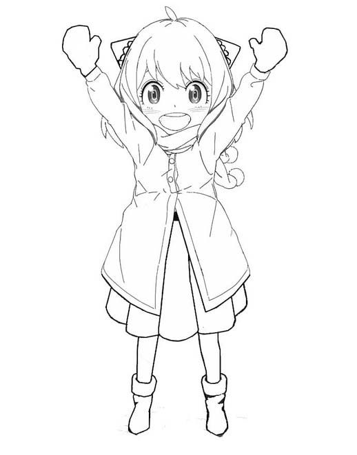 Dibujos de Dibuja Anya Forger en Anime Spy x Family para colorear