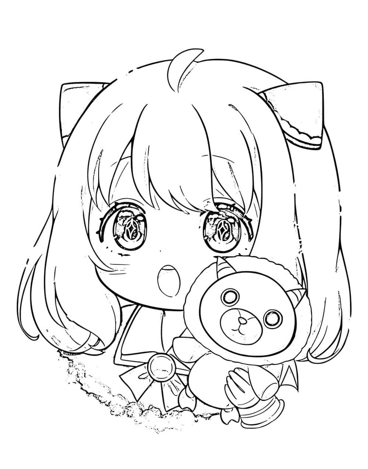 Dibujos de Dibuja Anya Forger en Spy x Family para colorear