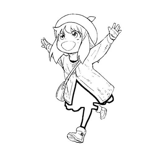 Dibujos de Dibuja Anya Forger feliz para colorear