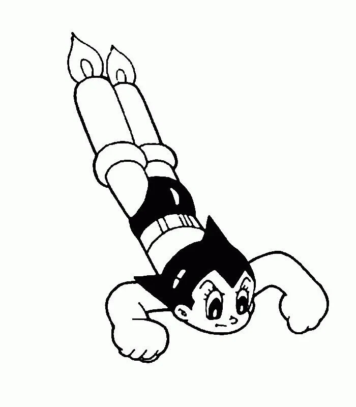 Dibujos de Dibuja Astro Boy imprimible para colorear