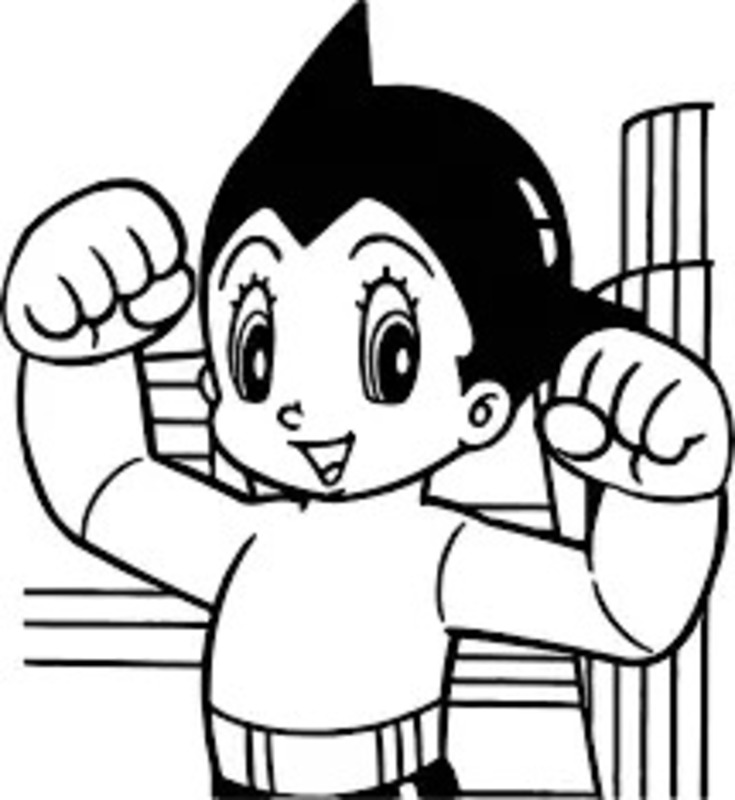 Dibujos de Dibuja Astro Boy lindo para colorear