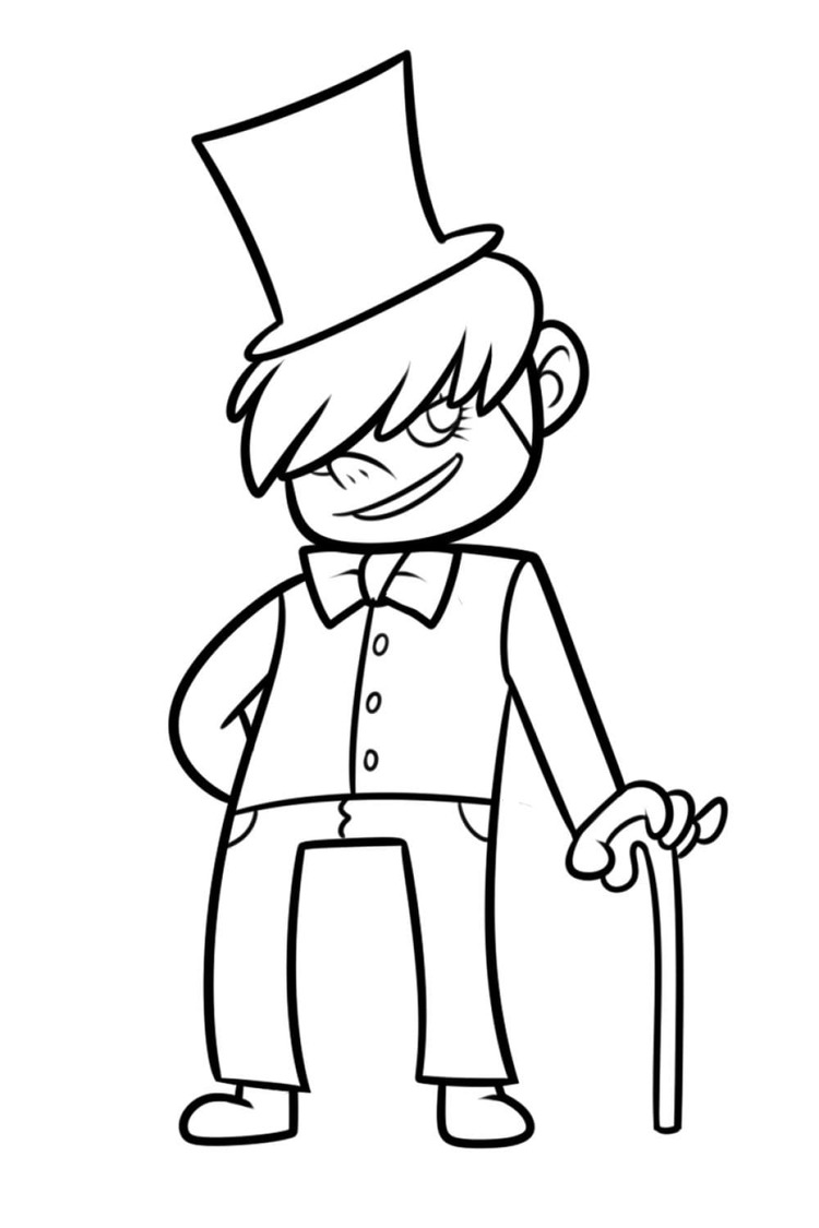 Dibujos de Dibuja Bill Cipher de Gravity Falls para colorear